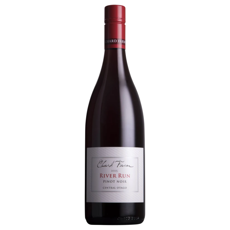 A bottle of 2023 Chard Farm River Run Pinot Noir 750ml Red Wine