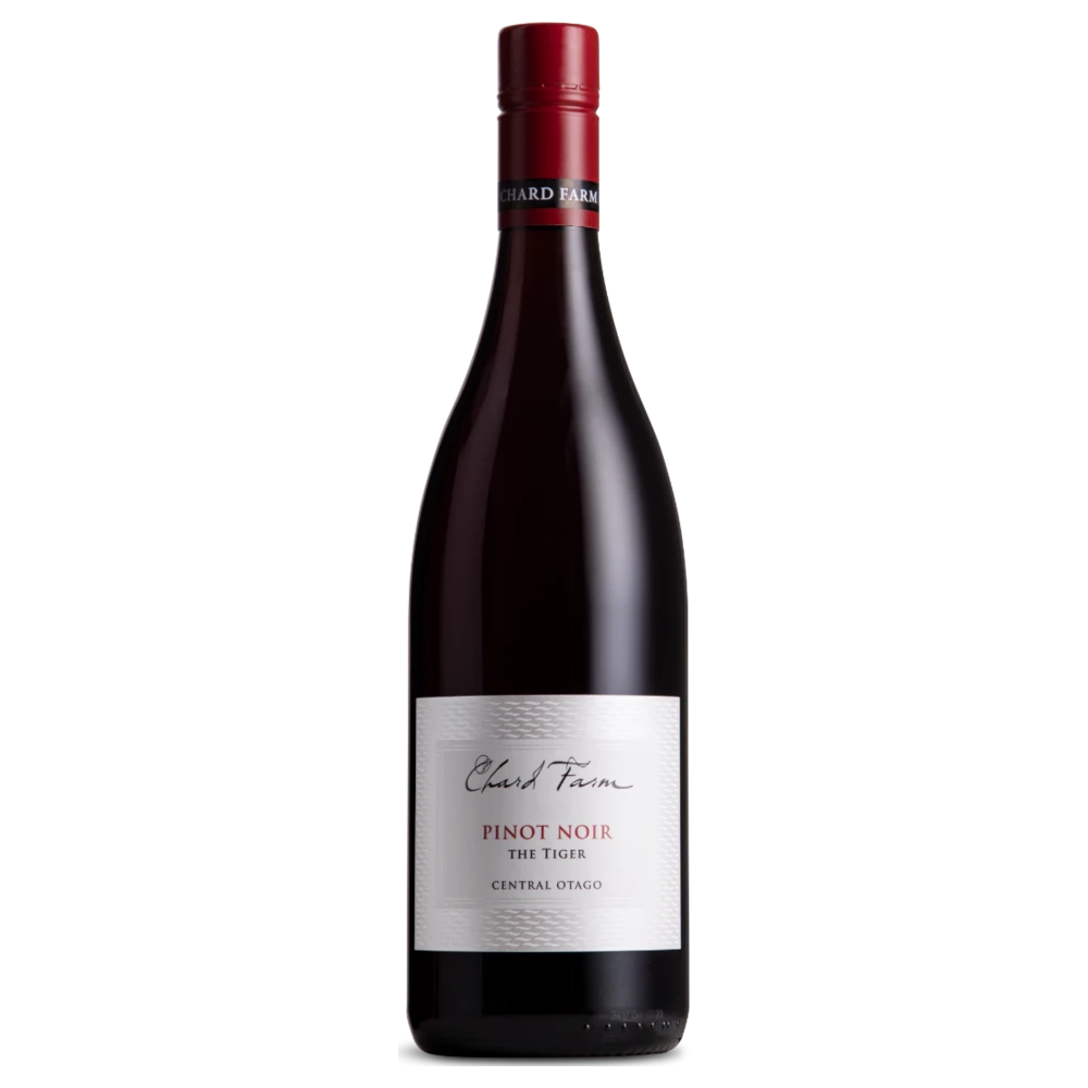 A bottle of 2022 Chard Farm Tiger Pinot Noir 750ml Red Wine