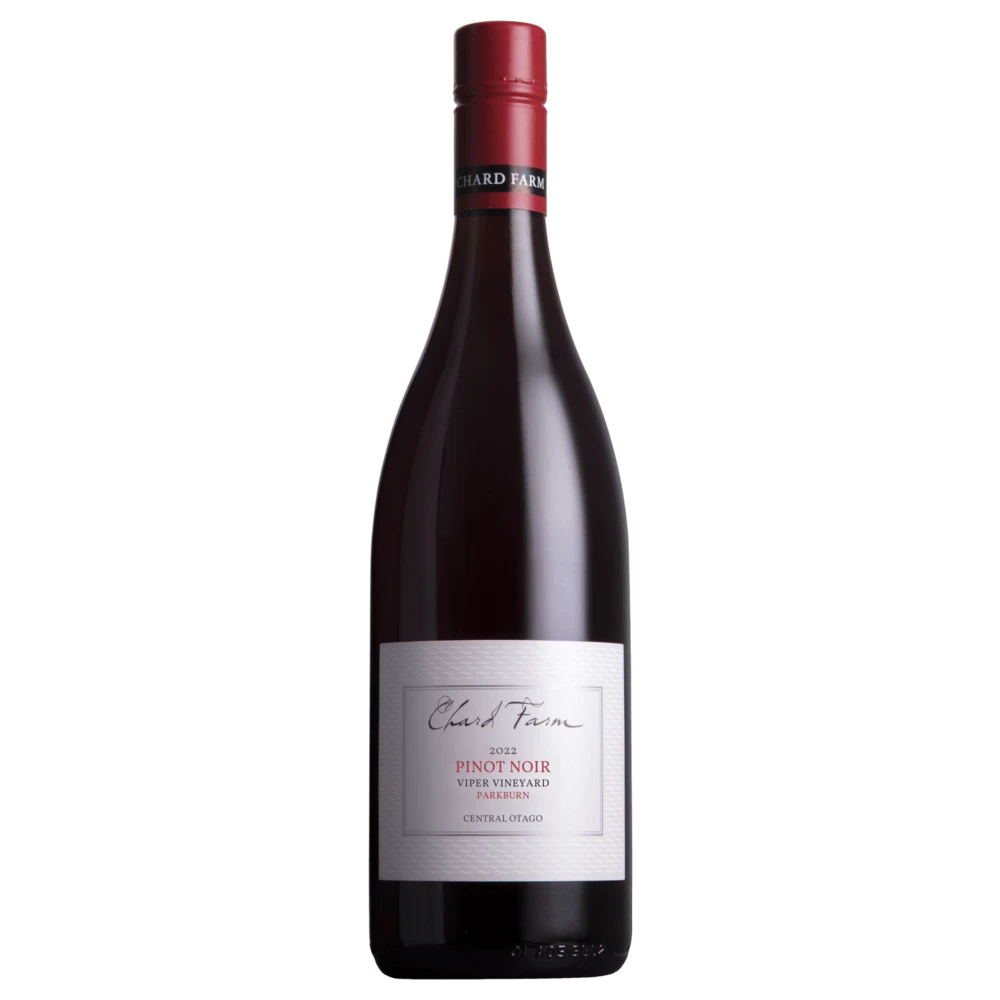 A bottle of 2022 Chard Farm Viper Pinot Noir 750ml Red Wine