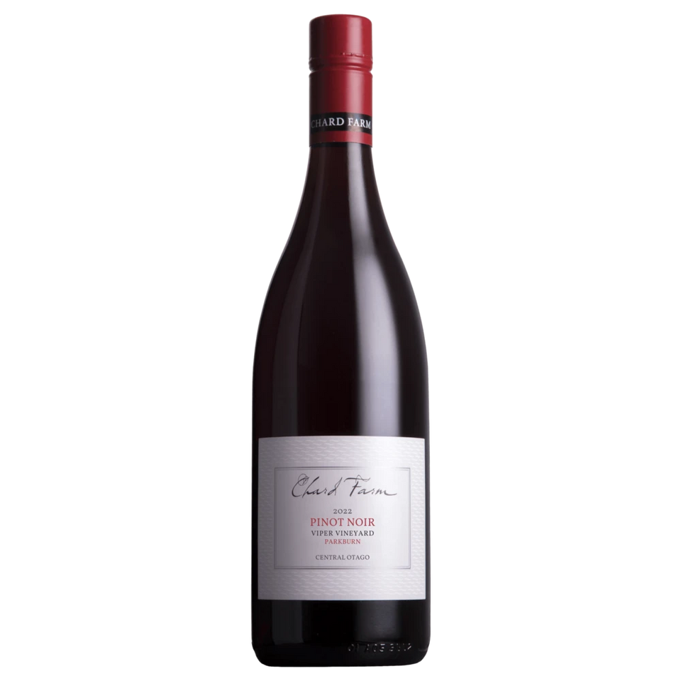 A bottle of 2022 Chard Farm Viper Pinot Noir 750ml Red Wine