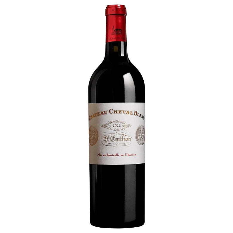 A bottle of 2022 Chateau Cheval Blanc 375ml Red Wine