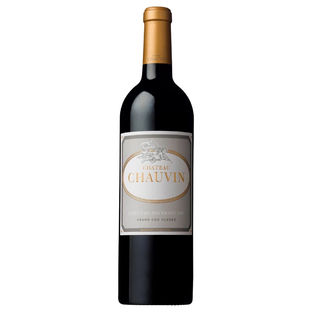 A bottle of 2018 Chateau Chauvin 1500ml Red Wine