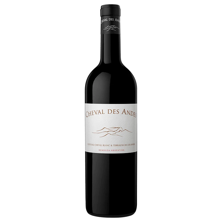 A bottle of 2021 Cheval Des Andes 2021 3000ml Red Wine