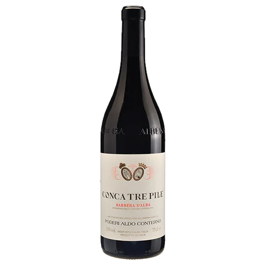 A bottle of 2020 Poderi Aldo Conterno Conca Tre Pile Barbera d'Alba 750ml Red Wine