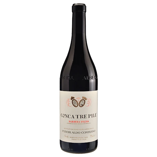 A bottle of 2021 Conterno Conca Tre Pile Barbera d'Alba 750ml Red Wine