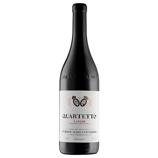 A bottle of 2019 Poderi Aldo Conterno Langhe Rosso Quartetto 750ml Red Wine