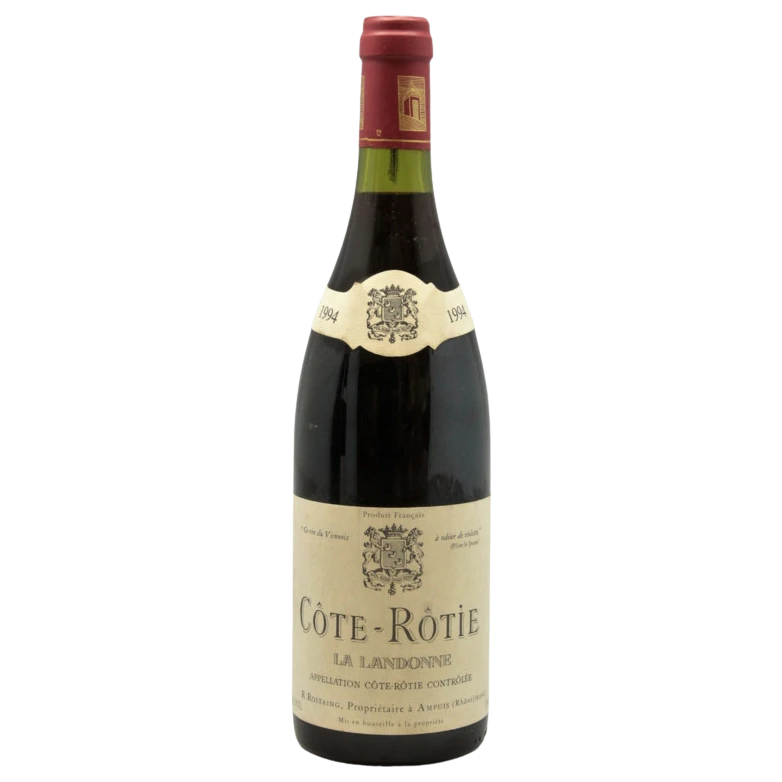A bottle of 1993 Cote Rotie La Landonne R. Rostaing 750ml Red Wine