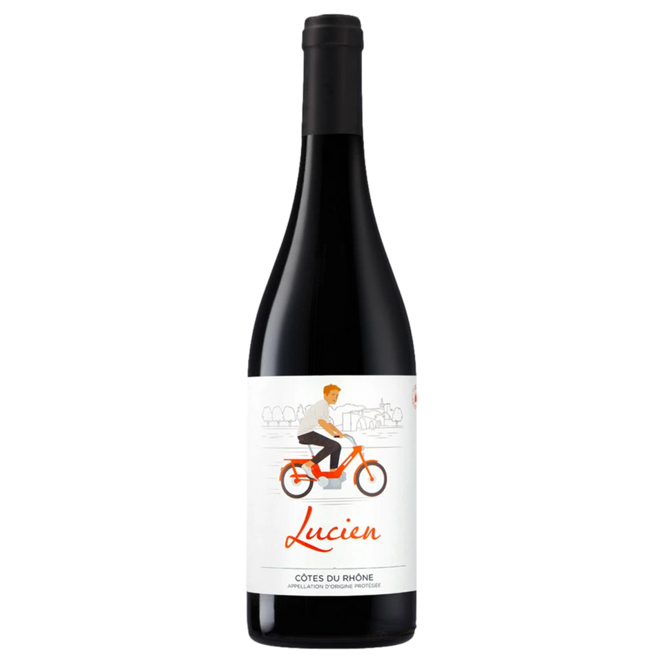 A bottle of 2021 Cuvee Lucien Cotes du Rhone Rouge 750ml Red Wine