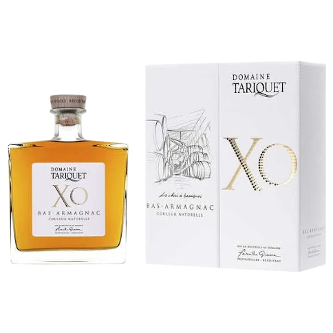 A bottle of Domaine Du Tariquet Bas Armagnac XO Chance 15 Years Carafe 40% 700ml