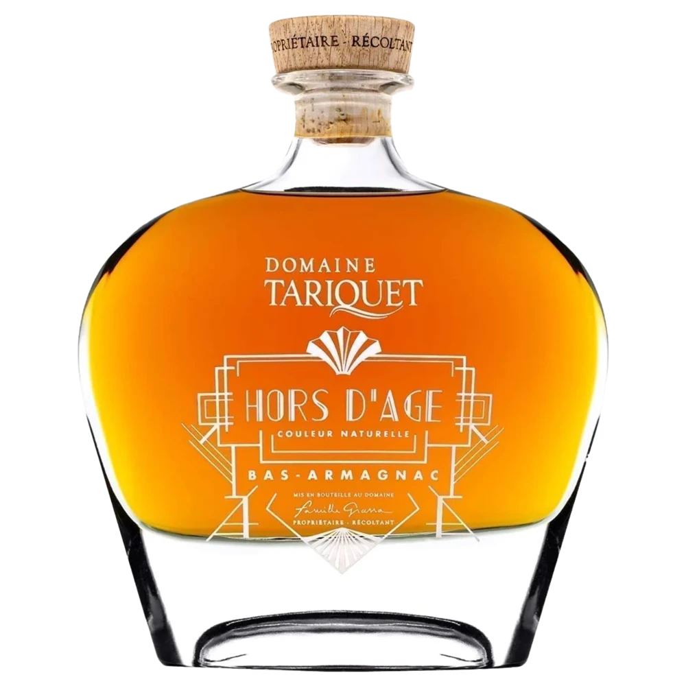 A bottle of Chateau Tariquet Hors D'Age Bas Armagnac 15 Years Carafe 40% 700ml