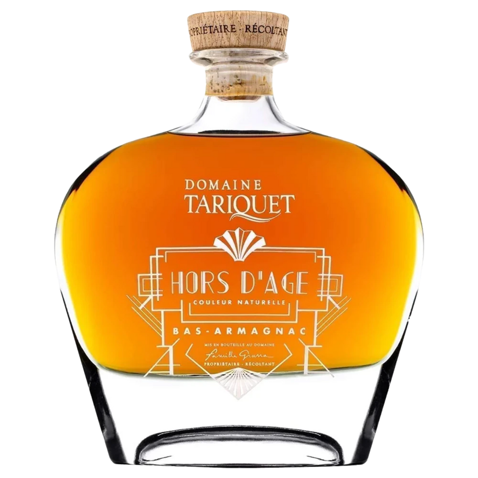 A bottle of Chateau Tariquet Hors D'Age Bas Armagnac 15 Years Carafe 40% 700ml