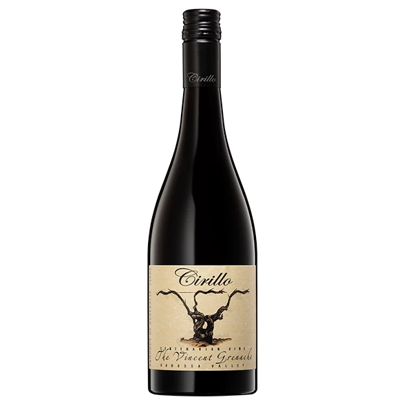 A bottle of Cirillo Centenarian Vine The Vincent Grenache 2023 750ml Red Wine