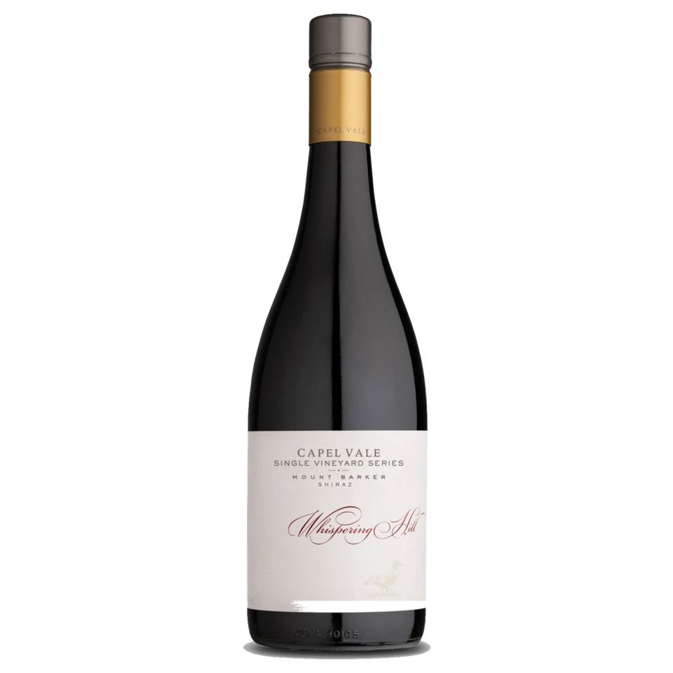 A bottle of 2018 Capel Vale Single Vineyard Whispering Hill Shiraz 750ml Red Wine