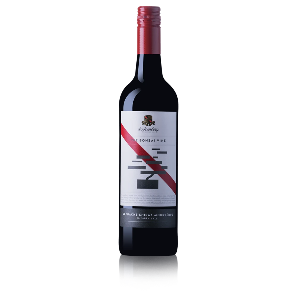 A bottle of 2020 d'Arenberg The Bonsai Vine Grenache Shiraz Mourvedre 750ml Red Wine
