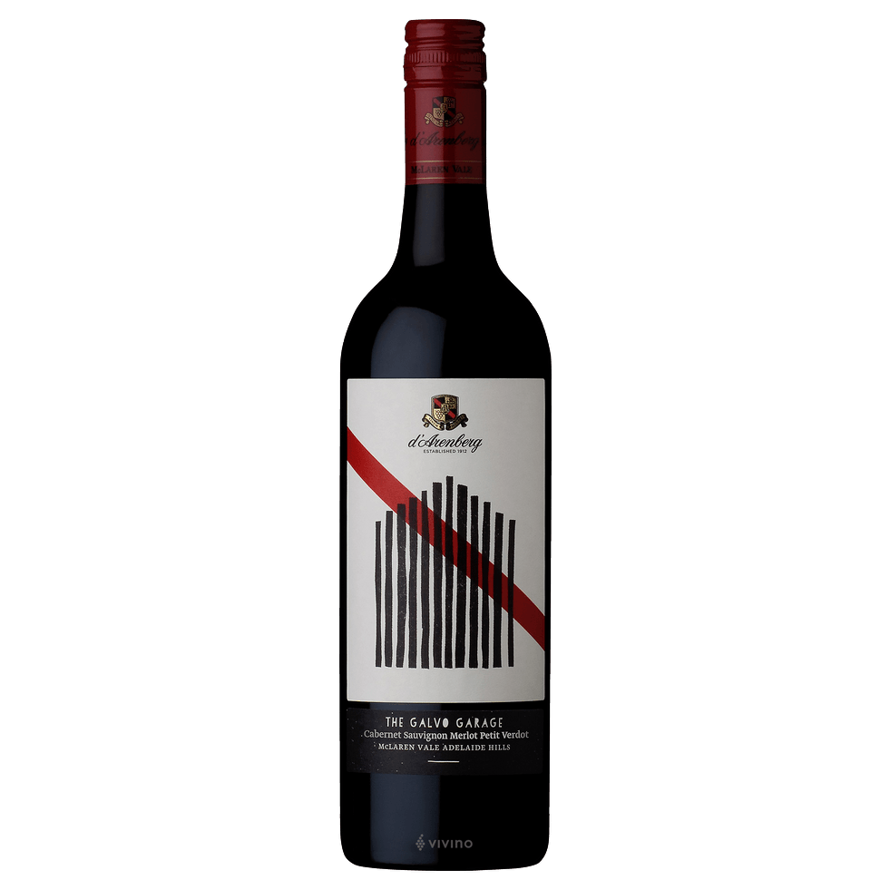 A bottle of 2018 d’Arenberg The Galvo Garage Cabernet Merlot Cab Franc 750ml Red Wine