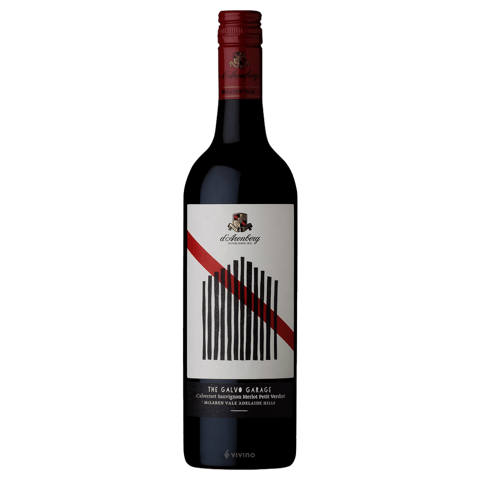 A bottle of 2018 d’Arenberg The Galvo Garage Cabernet Merlot Cab Franc 750ml Red Wine