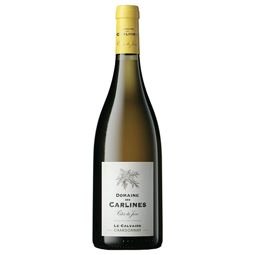 A bottle of 2021 Domaine des Carlines Côtes du Jura 'Le Calvaire' 750ml White Wine