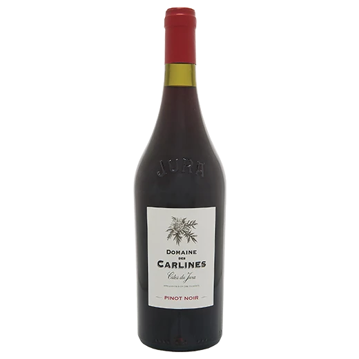 A bottle of 2023 Domaine des Carlines Côtes du Jura Pinot Noir 750ml Red Wine