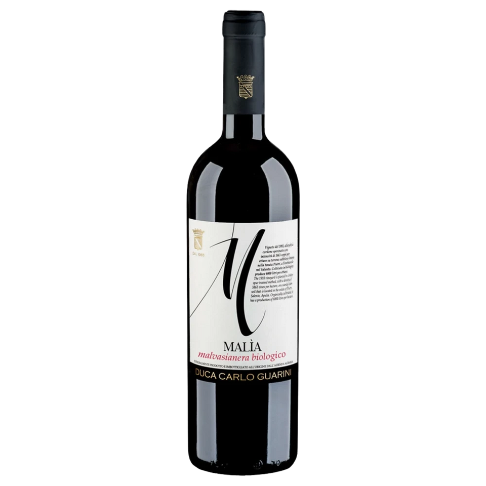 A bottle of 2021 Malvasia Nera Malia igt 750ml White Wine