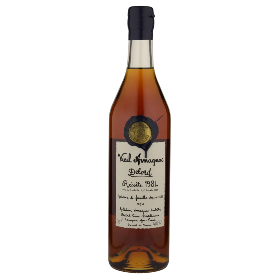 A bottle of 1984 Delord Bas Armagnac 40% 700ml