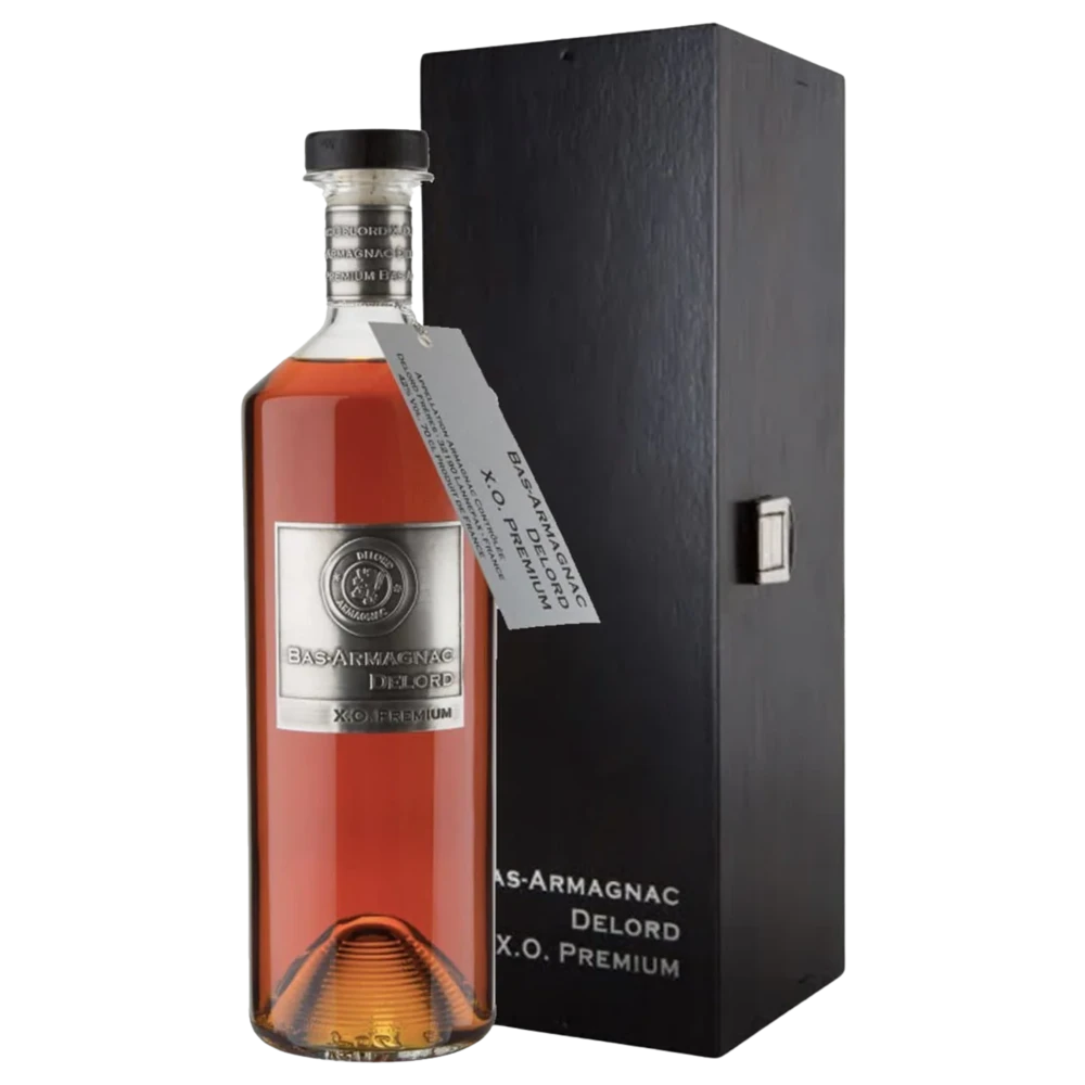 A bottle of Delord Bas Armagnac XO Premium 25 40 Years 42% 700ml