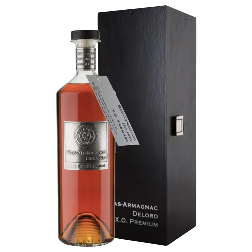 A bottle of Delord Bas Armagnac XO Premium 25 40 Years 42% 700ml