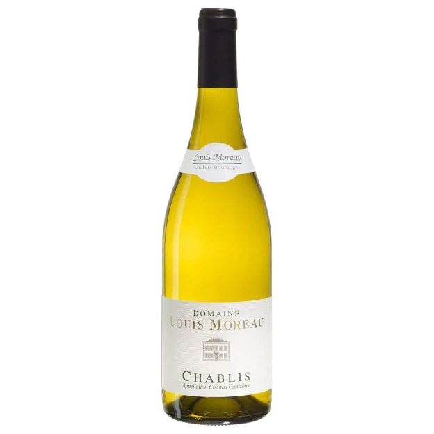 A bottle of 2023 Louis Moreau Chablis 750ml White Wine