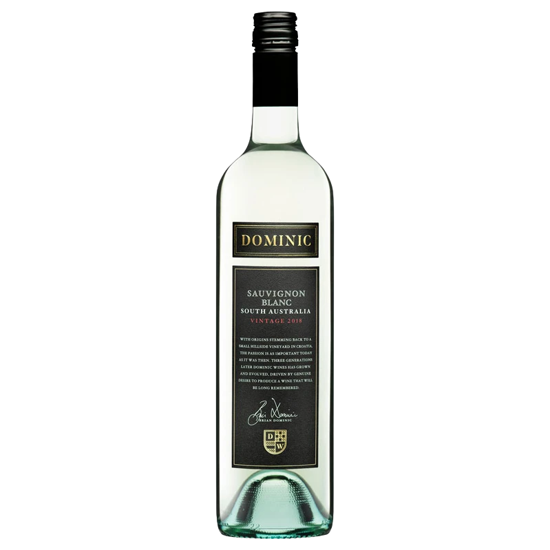 A bottle of 2023 Dominic Wines Black Label Sauvignon Blanc 750ml White Wine