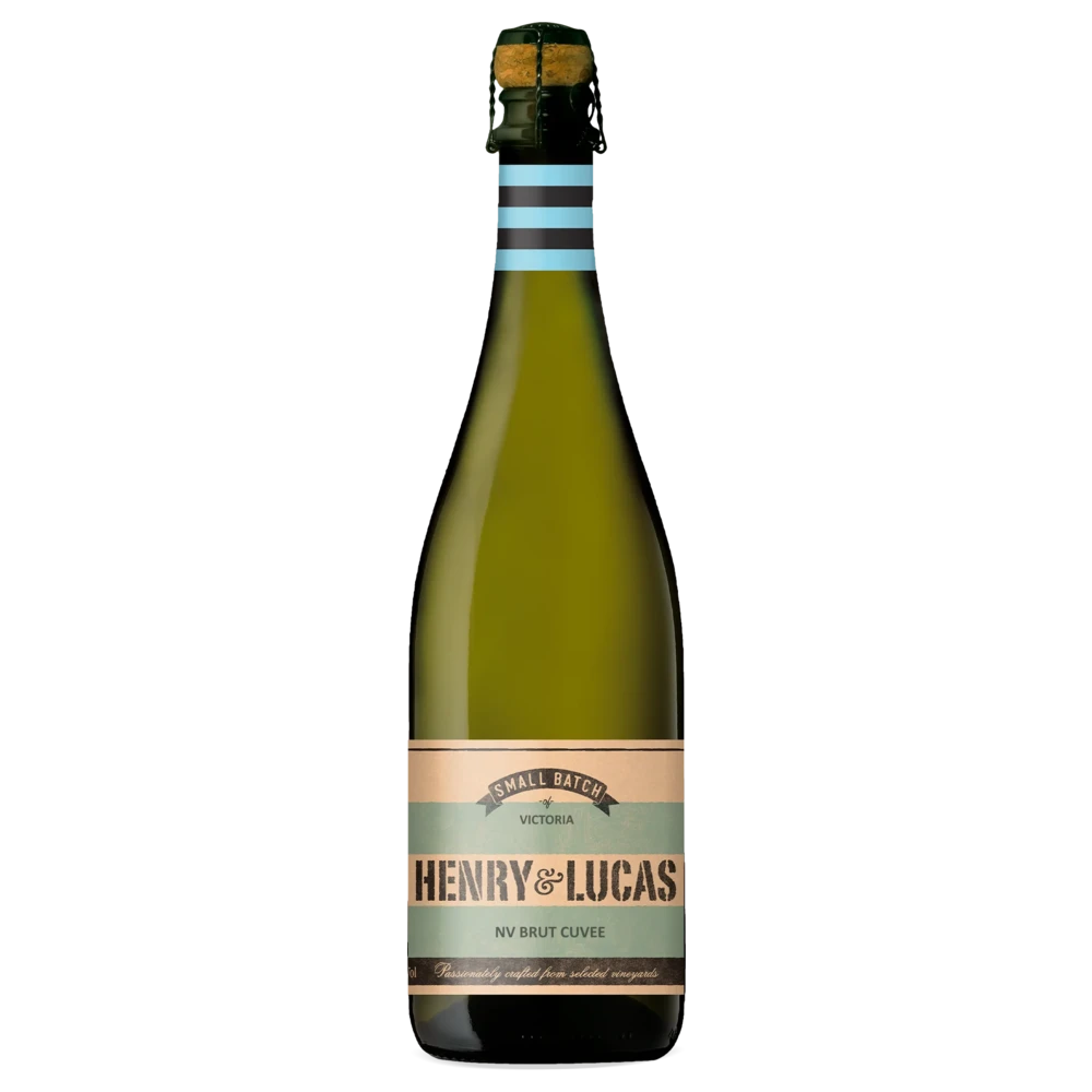 A bottle of NV Henry & Lucas Cuvee Blanc Sparkling 750ml Sparkling Wine