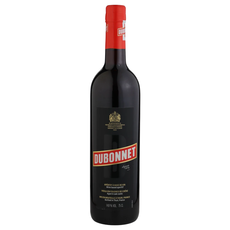 A bottle of Dubonnet Rouge Aperitif 14.8% 750ml