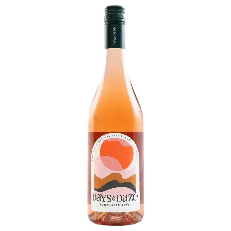 A bottle of 2025 Days & Daze Sunchaser Organic Rose 750ml Rose Wine