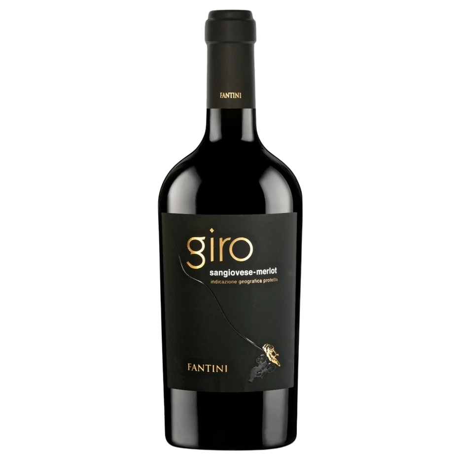A bottle of Fantini Puglia IGP Giro Sangiovese Merlot 2019 750ml Red Wine