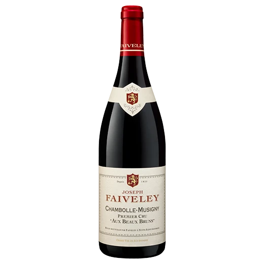 A bottle of 2022 Joseph Faiveley Chambolle Musigny Premier Cru 'Aux Beaux Bruns' 750ml Red Wine
