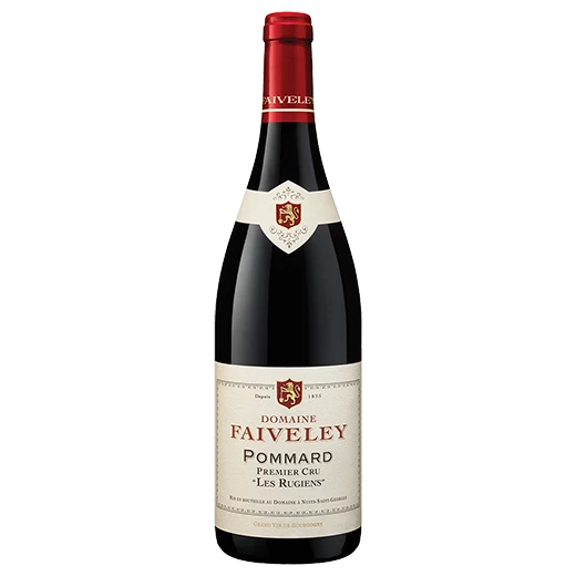 A bottle of 2021 Domaine Faiveley Pommard 1er Cru 'Les Rugiens' 750ml Red Wine