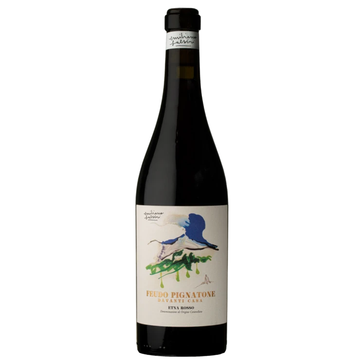 A bottle of 2021 Etna Rosso Feudo Pignatone Cru Davanti Casa doc 750ml Red Wine