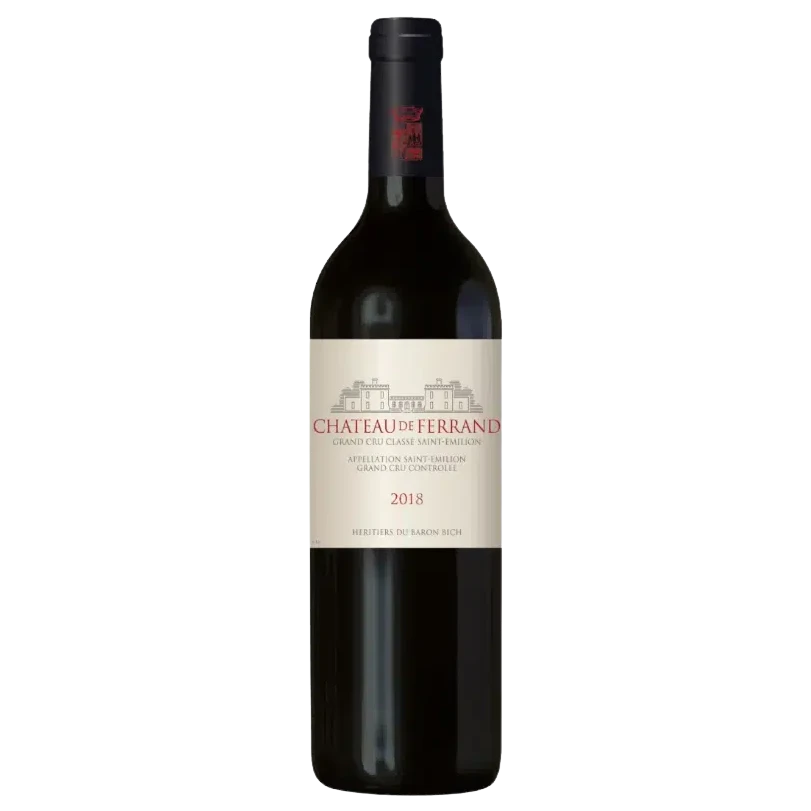 A bottle of 2008 Chateau De Ferrand 375ml Red Wine