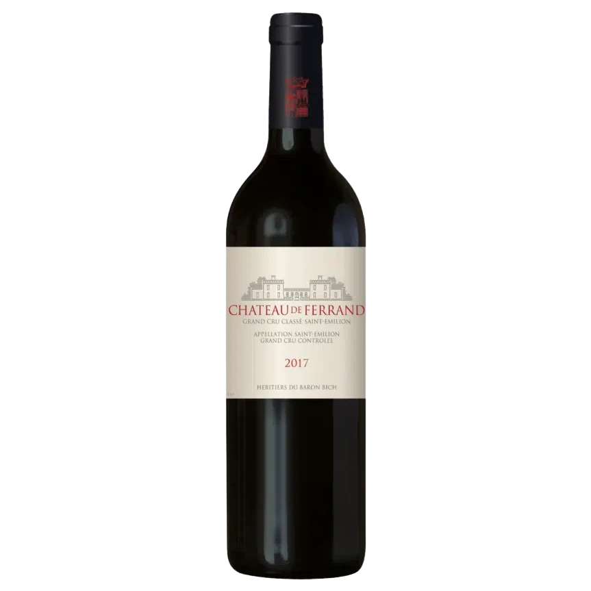 A bottle of 2017 Chateau De Ferrand 750ml Red Wine