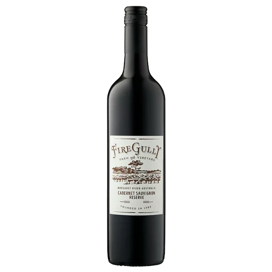 A bottle of 2021 Fire Gully Reserve Cabernet 750ml Red Wine