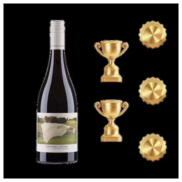 A bottle of 2022 Four Winds Shiraz 750ml Red Wine