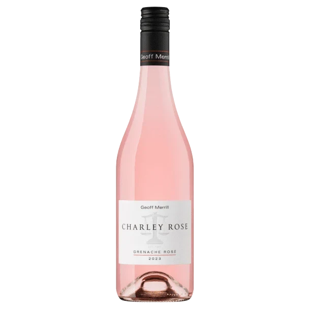 A bottle of 2024 Geoff Merrill Charley Rose Grenache Rose 750ml Rose Wine