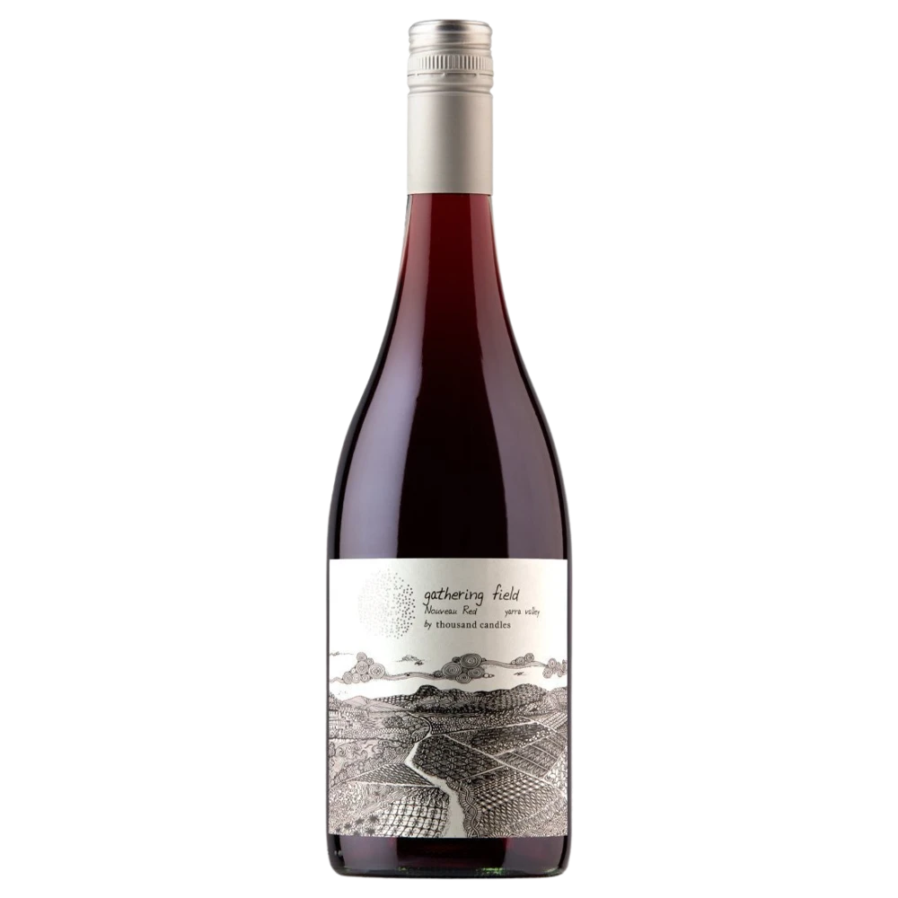 A bottle of Thousand Candles Gathering Field Nouveau Pinot Noir 2023 750ml Red Wine