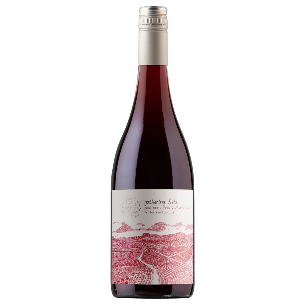 A bottle of Thousand Candles Gathering Field Pinot Shiraz 2022 750ml Red Wine