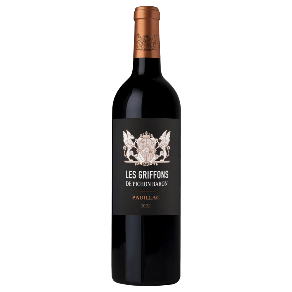 A bottle of 2022 Les Griffons De Pichon Baron 750ml Red Wine
