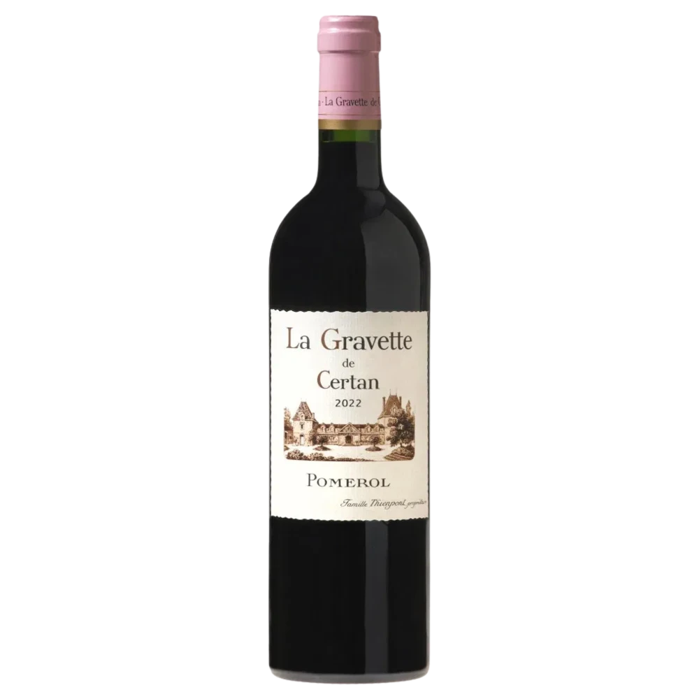 A bottle of 2022 Chateau La Gravette de Certan Pomerol 750ml Red Wine