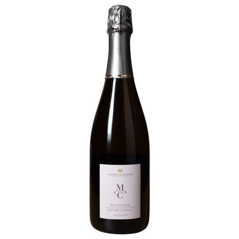A bottle of 2020 Gabriele Scaglione Alta Langa DOCG Spumante 750ml Sparkling Wine