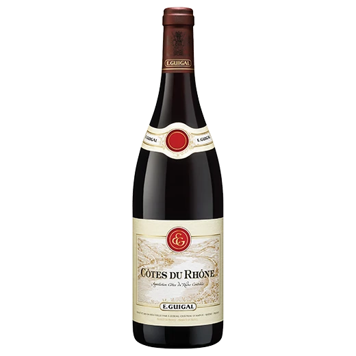 A bottle of 2022 Guigal Côtes du Rhône Rouge 750ml Red Wine