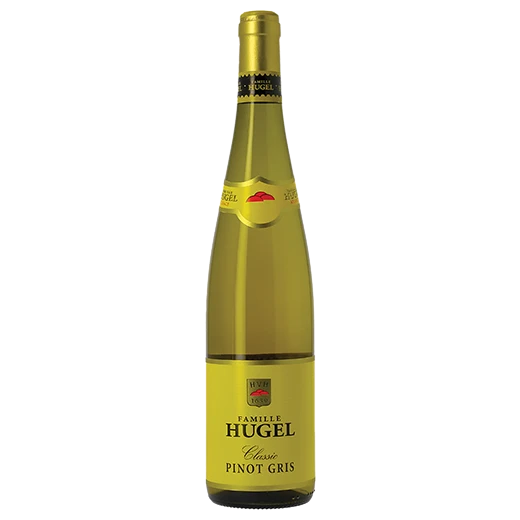 A bottle of 2023 Famille Hugel Pinot Gris Classic 750ml White Wine