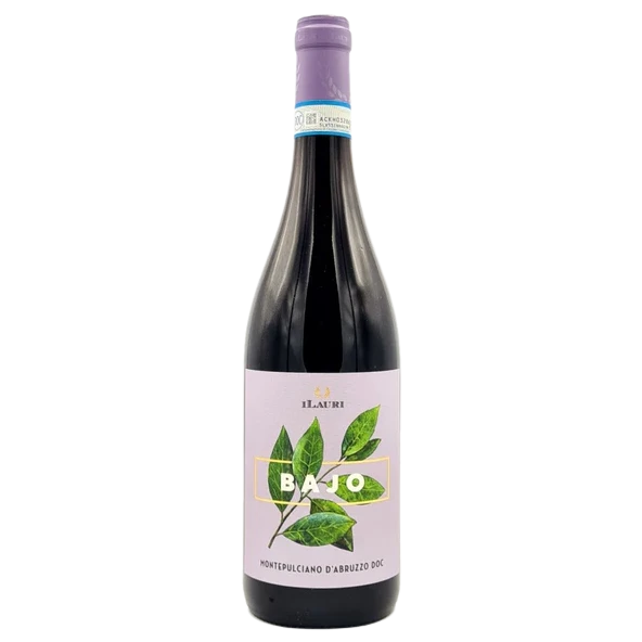 A bottle of 2022 i Lauri BAJO Montepulciano d'Abruzzo DOC 750ml Red Wine