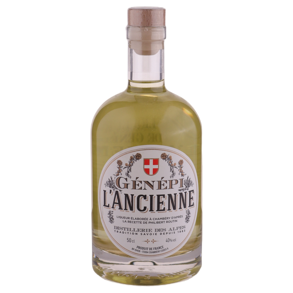 A bottle of Distillerie des Alpes Génépi de Savoie "L'Ancienne" 40% 500ml