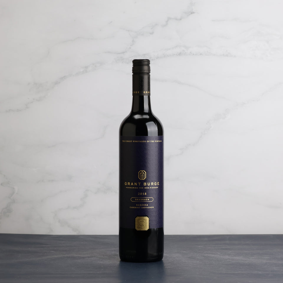 A bottle of Grant Burge Shadrach Cabernet Sauvignon 2018 750ml Red Wine